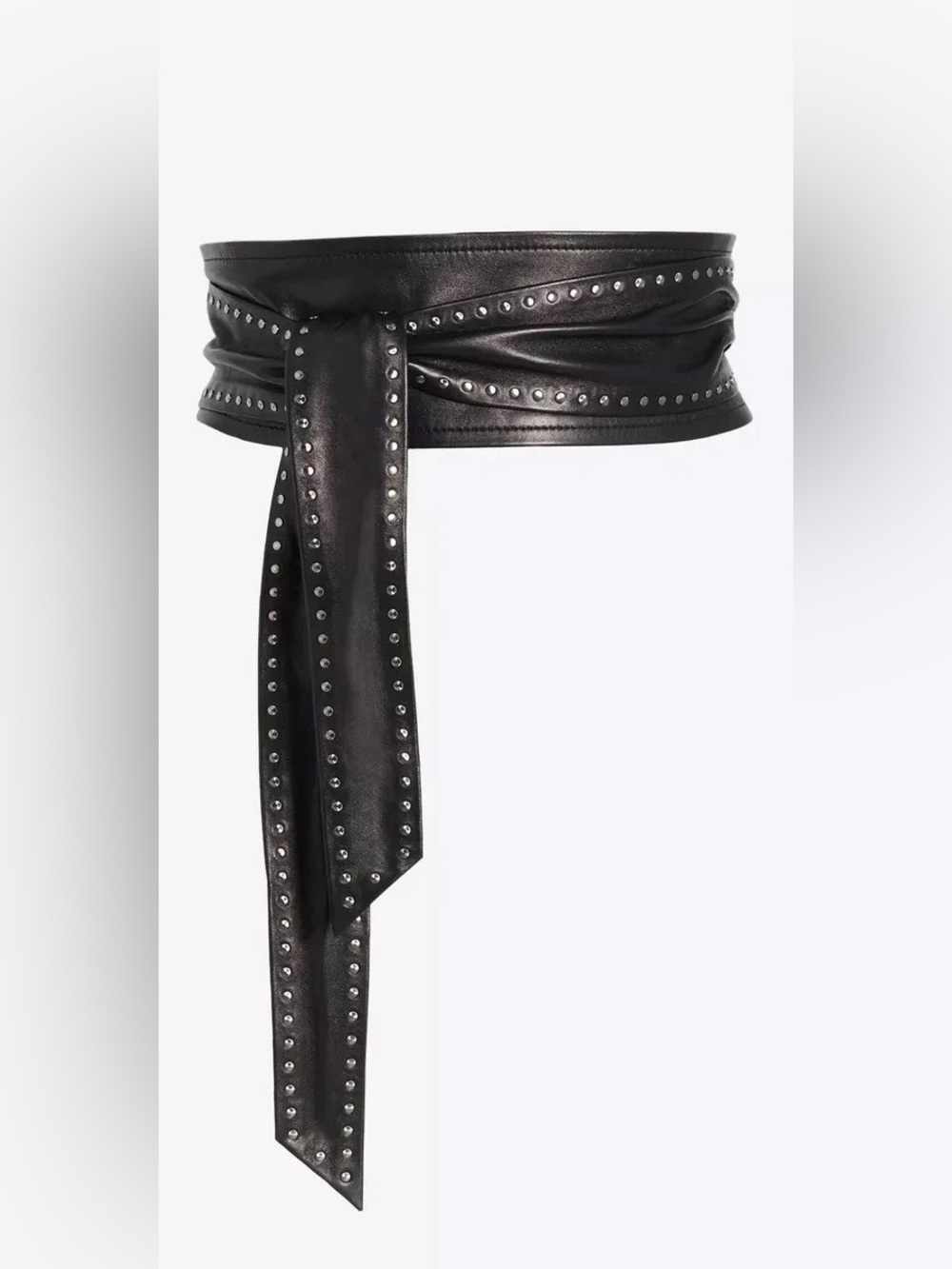 IRO Neraday Studded Wrap Leather Belt, Size 85